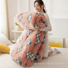 Dicker Flanell + Sherpa Alternative Quilted Comforter Bettdecken